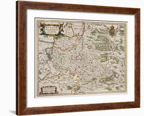 Map of Western Russia (From: Partes Septentrionalis Et Orientali), 1664-Isaac Abrahamsz Massa-Framed Giclee Print