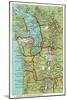 Map of Western Washington-null-Mounted Art Print