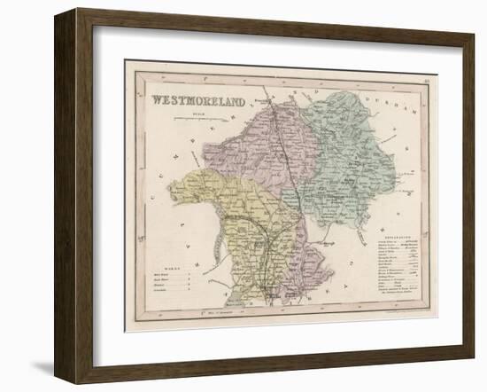 Map of Westmoreland-James Archer-Framed Art Print