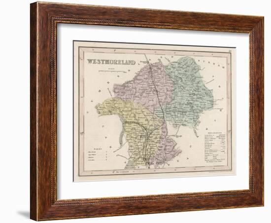 Map of Westmoreland-James Archer-Framed Art Print