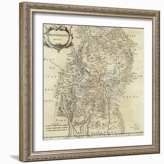 Map of Westmorland-Robert Morden-Framed Giclee Print