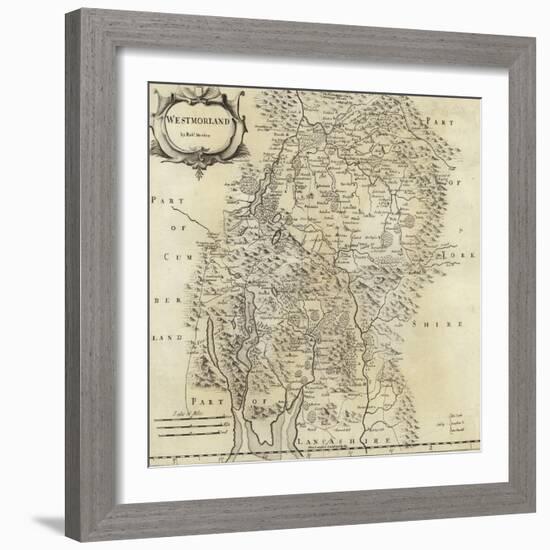 Map of Westmorland-Robert Morden-Framed Giclee Print