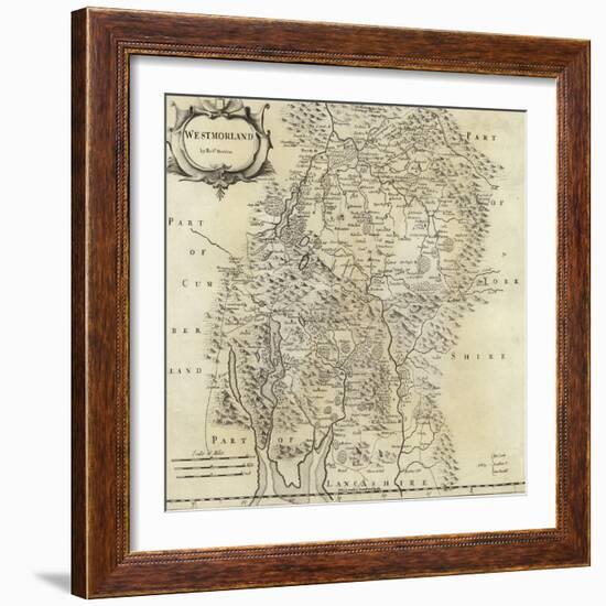 Map of Westmorland-Robert Morden-Framed Giclee Print