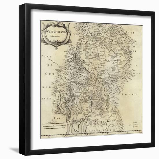 Map of Westmorland-Robert Morden-Framed Giclee Print