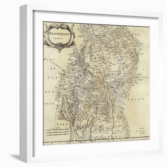 Map of Westmorland-Robert Morden-Framed Giclee Print