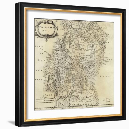 Map of Westmorland-Robert Morden-Framed Giclee Print