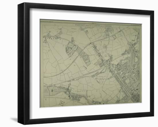 Map of Willesden, London-null-Framed Giclee Print