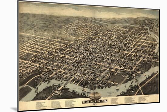 Map Of Wilmington Delaware 1874-Vintage Lavoie-Mounted Giclee Print