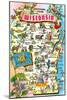 Map of Wisconsin, Attractions-null-Mounted Art Print