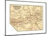 Map of Yosemite Valley (C. 1900), Maps-Encyclopaedia Britannica-Mounted Giclee Print