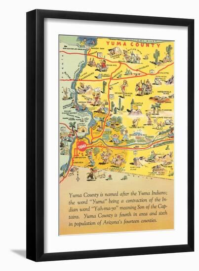 Map of Yuma County, Arizona-null-Framed Art Print