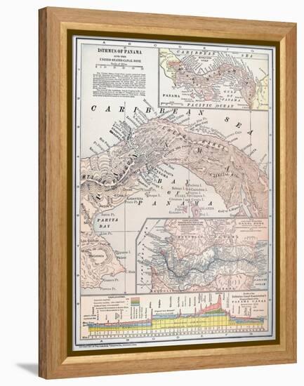 Map: Panama, 1907-null-Framed Premier Image Canvas