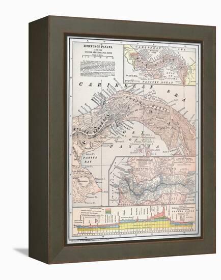 Map: Panama, 1907-null-Framed Premier Image Canvas