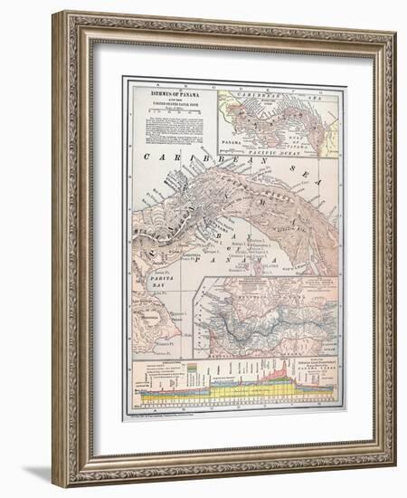 Map: Panama, 1907-null-Framed Giclee Print