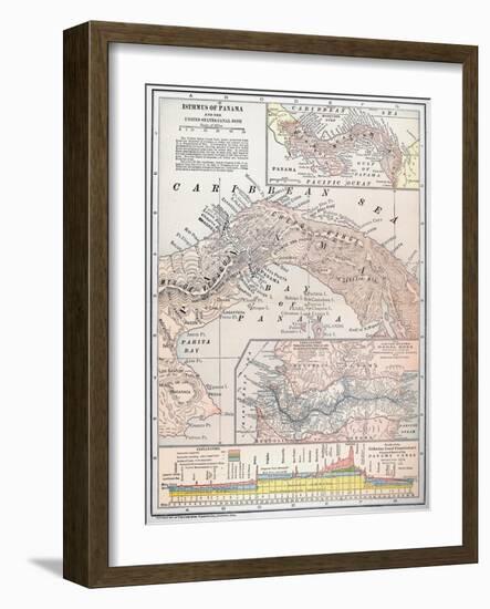 Map: Panama, 1907-null-Framed Giclee Print