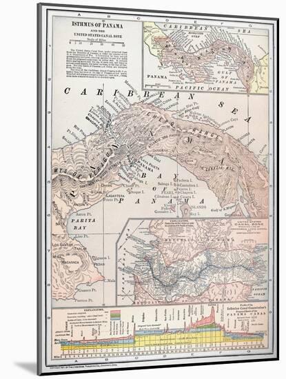 Map: Panama, 1907-null-Mounted Giclee Print