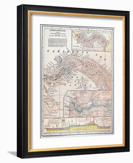 Map: Panama, 1907-null-Framed Giclee Print