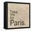 Map Paris-Lauren Gibbons-Framed Stretched Canvas