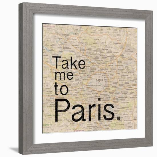 Map Paris-Lauren Gibbons-Framed Art Print