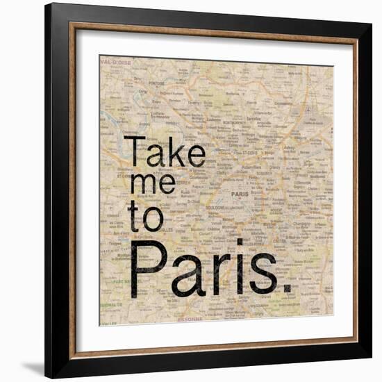 Map Paris-Lauren Gibbons-Framed Art Print