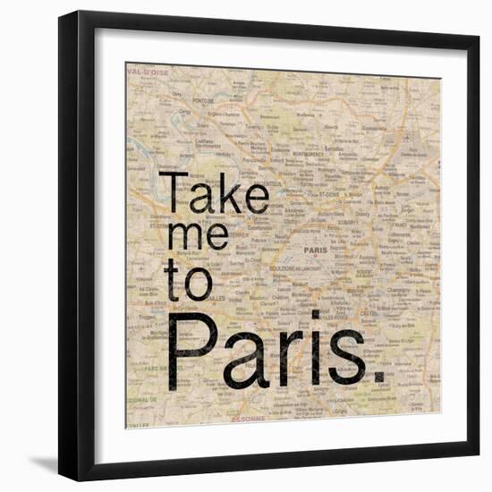 Map Paris-Lauren Gibbons-Framed Art Print