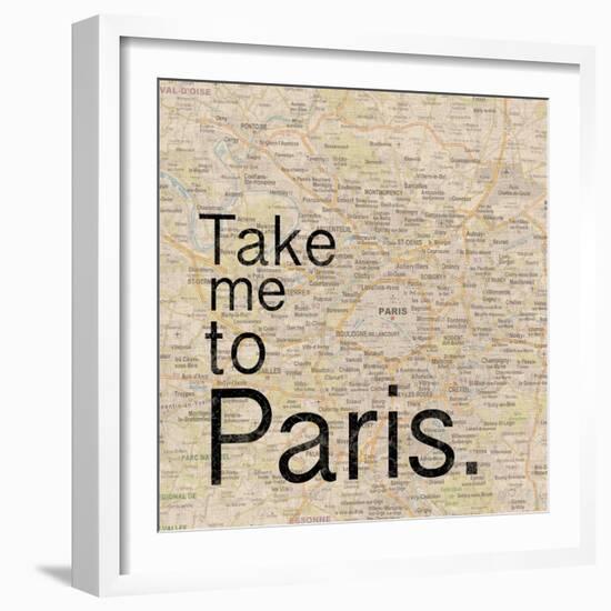 Map Paris-Lauren Gibbons-Framed Art Print