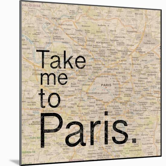 Map Paris-Lauren Gibbons-Mounted Art Print