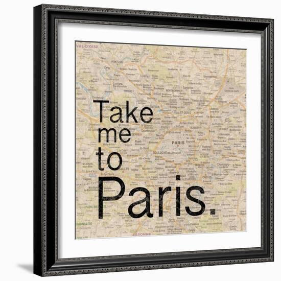 Map Paris-Lauren Gibbons-Framed Art Print