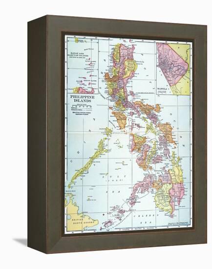 Map: Philippines, 1905-null-Framed Premier Image Canvas