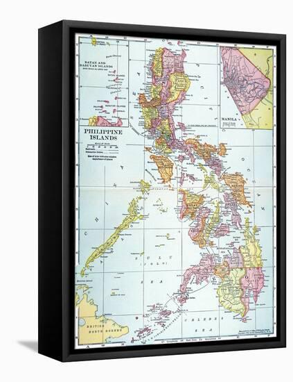 Map: Philippines, 1905-null-Framed Premier Image Canvas