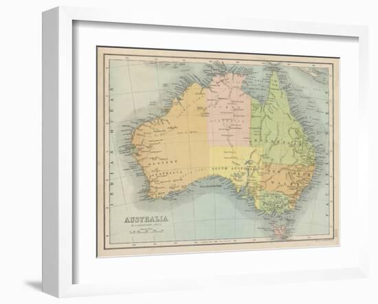 Map Probably Made Soon after 1861-Bartholomew-Framed Art Print