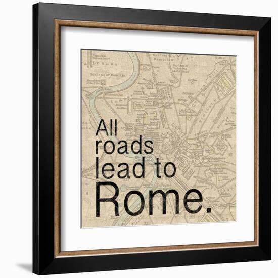 Map Rome-Lauren Gibbons-Framed Art Print