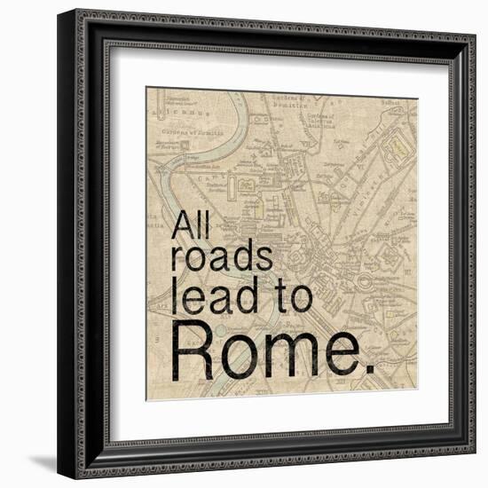 Map Rome-Lauren Gibbons-Framed Art Print