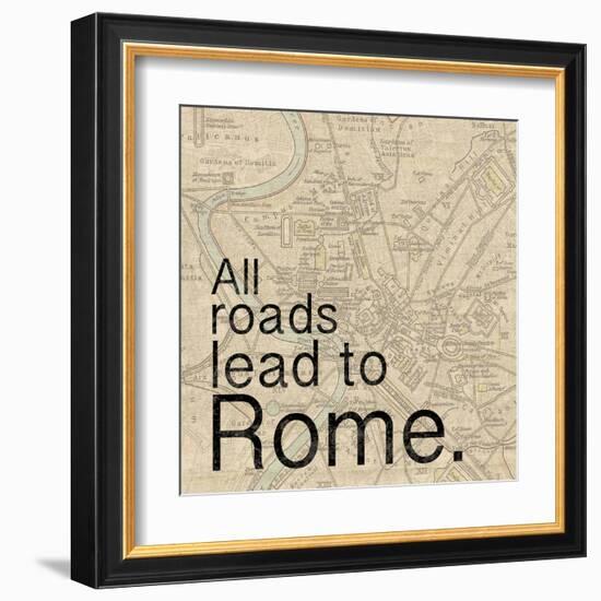 Map Rome-Lauren Gibbons-Framed Art Print