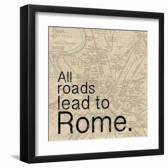 Map Rome-Lauren Gibbons-Framed Art Print