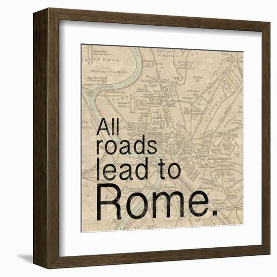 Map Rome-Lauren Gibbons-Framed Art Print