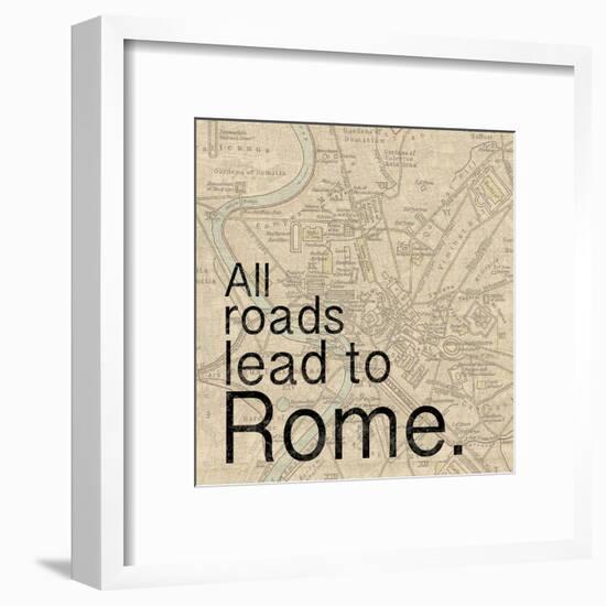 Map Rome-Lauren Gibbons-Framed Art Print