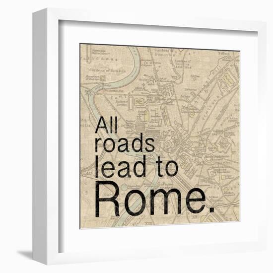 Map Rome-Lauren Gibbons-Framed Art Print