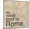 Map Rome-Lauren Gibbons-Mounted Art Print