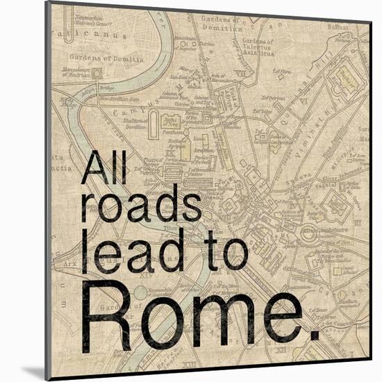 Map Rome-Lauren Gibbons-Mounted Art Print