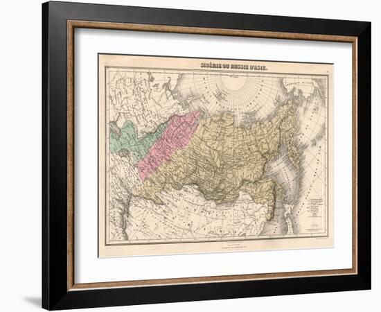 Map, Russia, Siberia C1860-AT Chartier-Framed Art Print