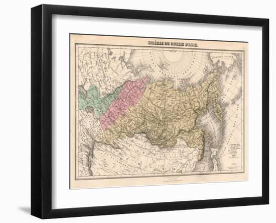 Map, Russia, Siberia C1860-AT Chartier-Framed Art Print