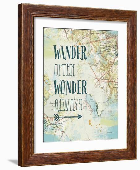 Map Sentiments V-Katie Pertiet-Framed Art Print