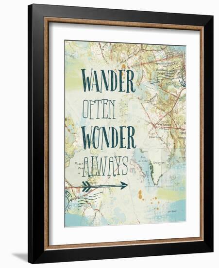 Map Sentiments V-Katie Pertiet-Framed Art Print