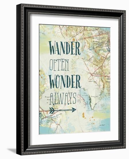 Map Sentiments V-Katie Pertiet-Framed Art Print