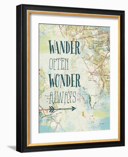 Map Sentiments V-Katie Pertiet-Framed Art Print