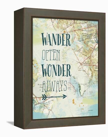 Map Sentiments V-Katie Pertiet-Framed Stretched Canvas