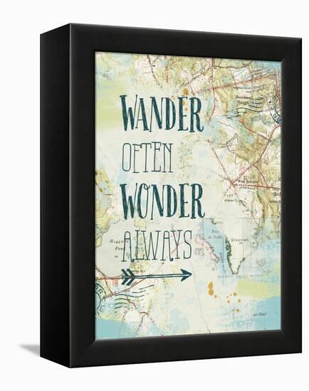 Map Sentiments V-Katie Pertiet-Framed Stretched Canvas