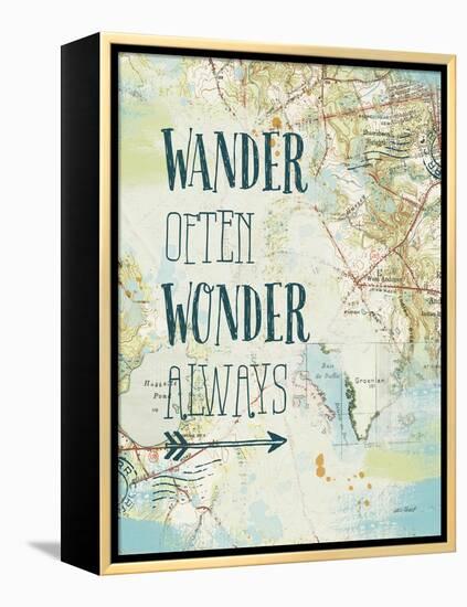 Map Sentiments V-Katie Pertiet-Framed Stretched Canvas