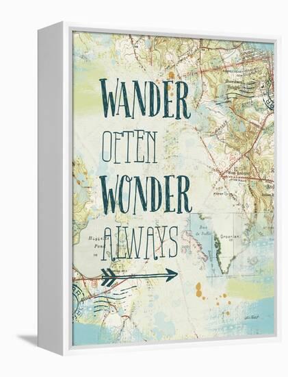 Map Sentiments V-Katie Pertiet-Framed Stretched Canvas